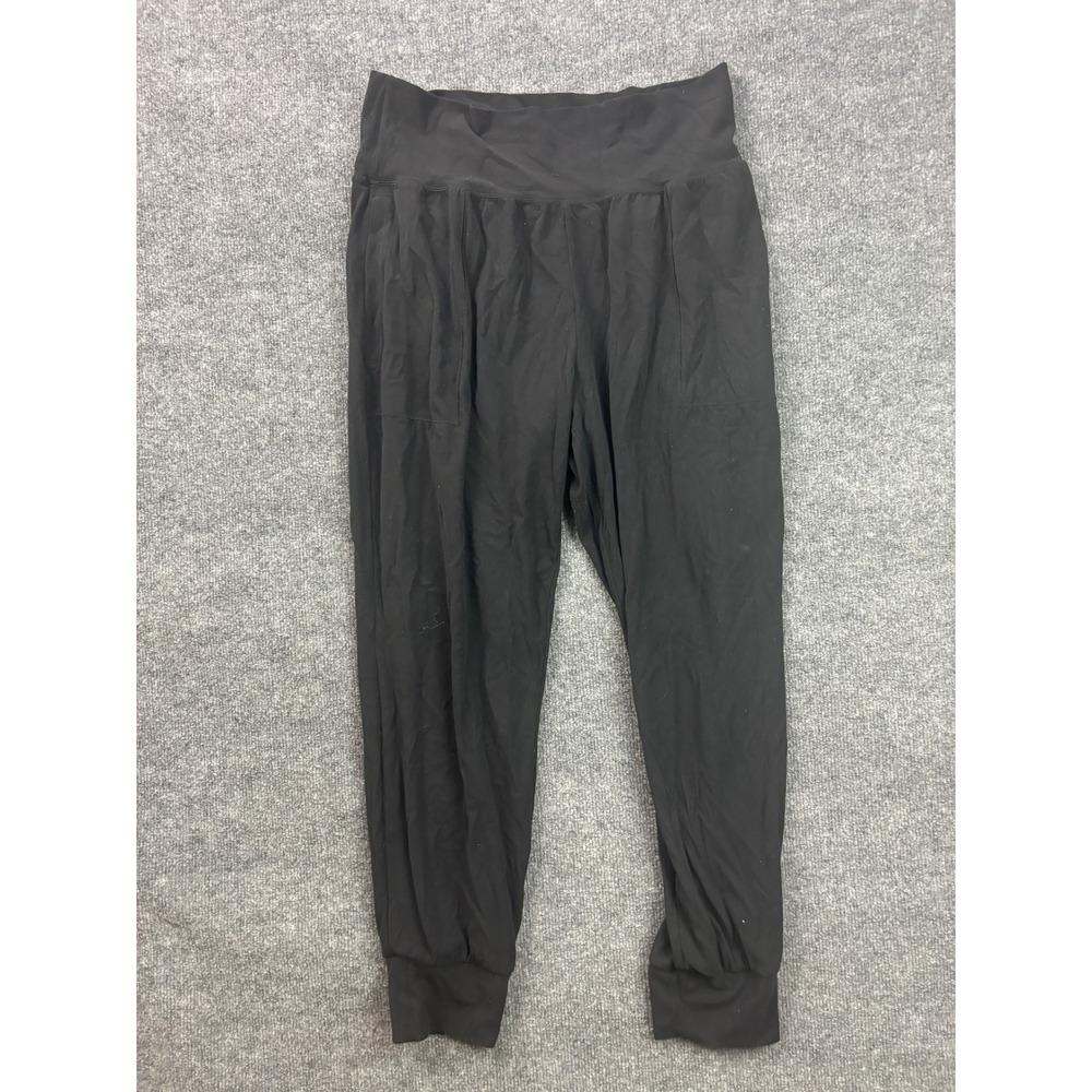 Athleta Salutation Jogger Womens Large Black Powervita High Rise Yoga Pants